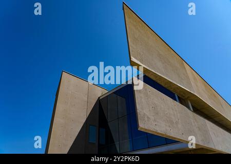 Mariana Museum, Musée archéologique de Mariana - Museu Archeulogicu di Mariana, Korsika, Frankreich. Entworfen vom Architekten Pierre-Louis Faloci. Stockfoto