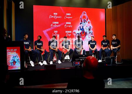 EA7 Emporio Armani Olimpia Milano neue Spieler Präsentation während EA7 Emporio Armani Milano - Team Präsentation, Sportveranstaltungen in Mailand, Italien, 11. September 2024 Stockfoto