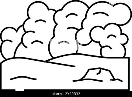 marsstaubsturm mars-Planetensymbol-Vektordarstellung Stock Vektor