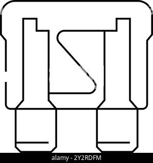 Vektordarstellung des Symbols der elektronischen Komponentenleitung Stock Vektor