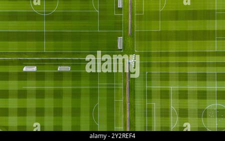 Flugplätze auf dem Etihad Campus, Teil des Manchester City FC Stockfoto