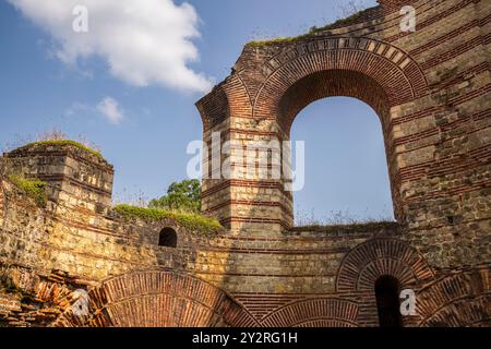 Die Ruine der Kaiserlichen Römerbäder in Trier Stockfoto