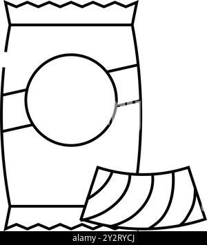 riccioli Pasta Linie Symbol Vektorgrafik Stock Vektor
