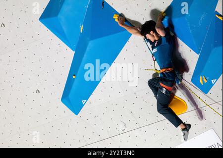 Koper, Slowenien. September 2024. Mia KRAMPL aus Slowenien tritt am 6. September 2024 beim Halbfinale der IFSC Weltmeisterschaft Koper 2024 in Koper, Slowenien, an. (Foto: Rok Rakun/Pacific Press/SIPA USA) Credit: SIPA USA/Alamy Live News Stockfoto