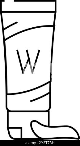 Vektorgrafik für Symbole der Tubus-Wasabi-Linie Stock Vektor