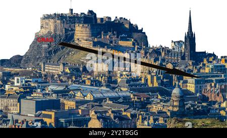 Klassische schottische Landschaften: 16 x 9 digitale Präsentationsfolien, die die Stätte von Edinburgh erkunden. Stockfoto