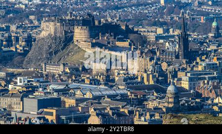 Klassische schottische Landschaften: 16 x 9 digitale Präsentationsfolien, die die Stätte von Edinburgh erkunden. Stockfoto