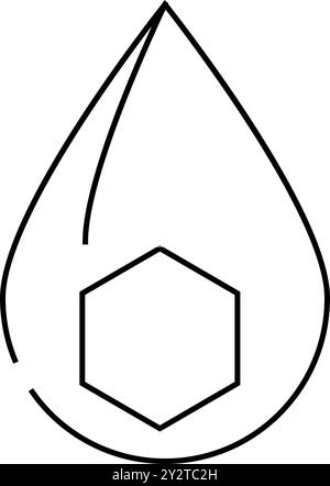 Abbildung des Symbols für FATS Nutrition Fact Line Stock Vektor