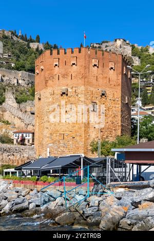 Der Rote Turm Kizil Kule, Alanya, Türkei Stockfoto