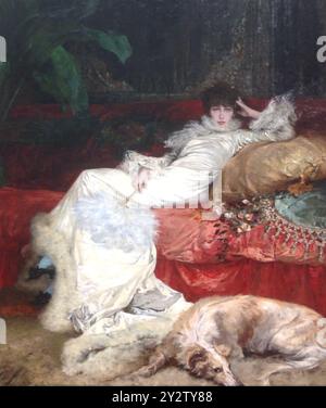 SARAH BERNHARDT (1844–1923) französische Schauspielerin 1876 von Georges Clairin Stockfoto