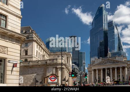 22 das Bishopsgate überragt die Londoner Skyline an der Bank Junction, City of London, London, UK Stockfoto