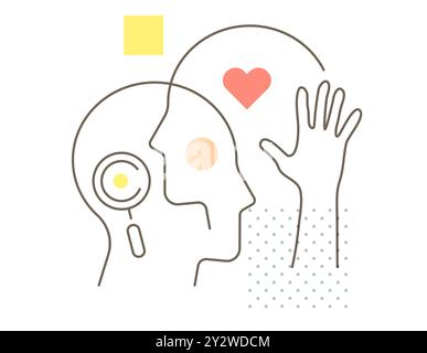Mitfühlendes Einfühlungsvermögen – Illustration als EPS 10-Datei Stock Vektor