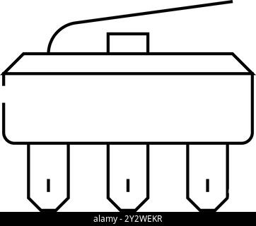 Vektorgrafik für Symbole der Begrenzungsschaltlinie Stock Vektor