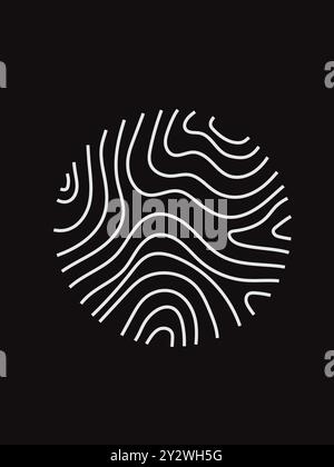 Topografische Karte. Geografisches Bergresistich. Hintergrund abstrakter Linien. Konturzuordnungen. Vektorabbildung. Stock Vektor