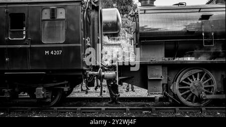 W Bagnall 0-6-0T: 68012 'The Duke', eine erhaltene Dampflokomotive, die auf der Ecclesbourne Valley Railway betrieben wird. Stockfoto