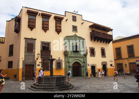 Gran Canaria, Spanien, Las Palmas - 22. Juli 2024 das Casa de Colón ist ein Museum mit dem Hauptthema von Kolumbus und seinen Reisen. Das Hotel liegt im historischen Stil Stockfoto