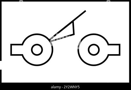 Darstellung des Symbols für die Linie des Grenzschalters Stock Vektor