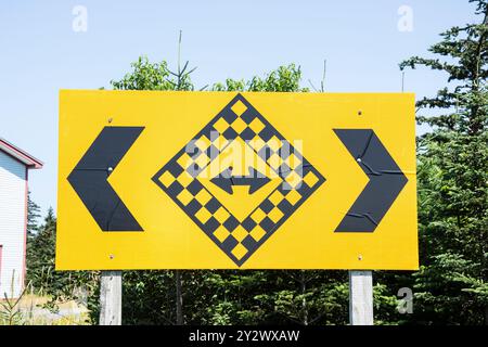 Verkehrsschild auf der NL 70 in Cupids, Neufundland & Labrador, Kanada Stockfoto