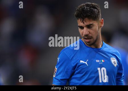 Budapest, Ungarn. September 2024. Manor Salomon von Israel während des Spiels der UEFA Nations League in der Bozsik Arena in Budapest. Der Bildnachweis sollte lauten: Jonathan Moscrop/Sportimage Credit: Sportimage Ltd/Alamy Live News Stockfoto