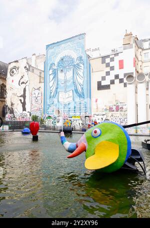 DER STRAWINSKY-BRUNNEN IN PARIS Stockfoto