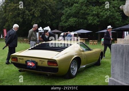 Soestdijk, Niederlande - 1. September 2023: Ein klassischer Lamborghini Miura Stockfoto