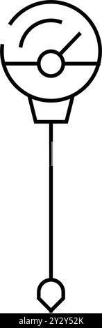 Bodenthermometer – Abbildung des Symbols für die Kompost-Linie Stock Vektor