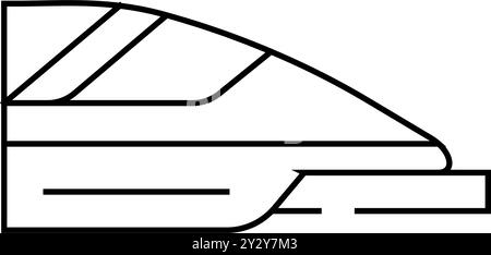 Abbildung des Symbols für Hochgeschwindigkeitszüge Stock Vektor