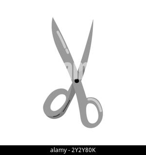 Scherenvektor-Illustration, handgezeichnet, isoliert auf weißem Hintergrund. Stock Vektor