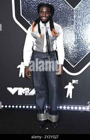 Elmont, USA. September 2024. Shaboozey kam am 11. September 2024 zu den MTV Video Music Awards 2024 in der UBS Arena in Elmont, New York © Tammie Arroyo/AFF-USA.com Credit: AFF/Alamy Live News Stockfoto