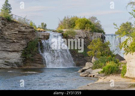 Lundbreck Water Falls in Alberta Canada Stockfoto