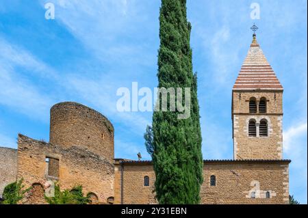 Die Kapelle Notre-Dame-du-Bon-Secours von Châtillon-d'Azergues in Beaujolais, Frankreich Stockfoto