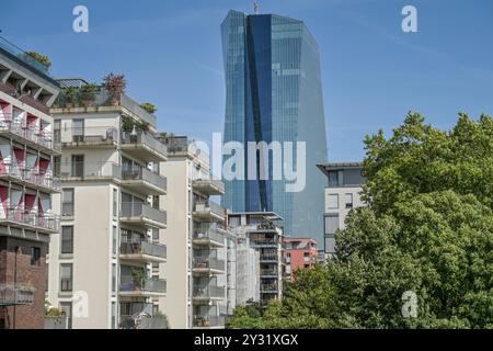 Europäische Zentralbank EZB, Hauptgebäude, Zentrale, Sonnemannstraße, Ostend, Frankfurt am Main, Hessen, Deutschland Stockfoto