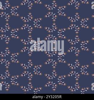 Abstrakte Linienform mit geometrischem Motiv. Orientalischer Stil florale Fliesen modernes Lux-Stoffdesign Textilmuster Mann-Hemd auf dem gesamten Druckblock Stock Vektor