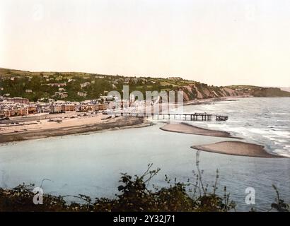 Blick vom Ness, Teignmouth, England / View from the Ness, England, Historisch, digital restaurierte Reproduktion von einer Vorlage aus dem 19. Jahrhundert, 1880, Datum nicht angegeben Stockfoto