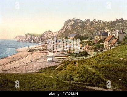 Ventnor, Steephill Cove, Isle of Wight, England / England, Historisch, digitale restaurierte Reproduktion von einer Vorlage aus dem 19. Jahrhundert, 18 Stockfoto