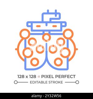 Symbol für zweifarbige Phoropter-Linien Stock Vektor