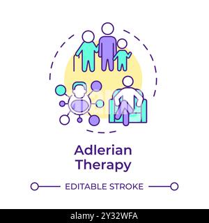 Symbol für mehrfarbiges Konzept Adlerian Therapy Stock Vektor