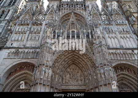 Rouen ; Frankreich - august 2024 : Kathedrale von Rouen Notre-Dame Stockfoto