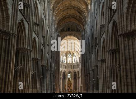 Rouen ; Frankreich - august 2024 : Inneres der Kathedrale Notre-Dame von Rouen Stockfoto