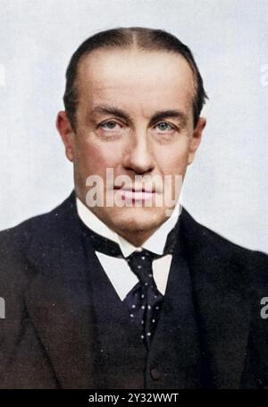 Stanley Baldwin (1867-1947) 1. Earl Baldwin: englischer konservativer Politiker: Parlamentsabgeordneter 1906: Premierminister 1923–1931, 1935–1937. Baldwin, ca. 1932. Halbton., Historisch, digital restaurierte Reproduktion von einer Vorlage aus dem 19. Jahrhundert, Datum nicht angegeben Stockfoto