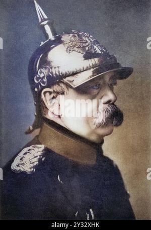 Otto Eduard Leopold von Bismarck, Fürst von Bismarck, Herzog von Lauenburg, Graf von Bismarck-Schönhausen, 1815 bis 1898. Preußisch-deutscher Staatsma Stockfoto