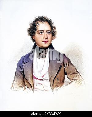 Ohann Vesque von Püttlingen (Pseudonym: Johann Hoven, geb. 23. Juli 1803 in Opole bei Lublin, Galizien, gest. 29. Oktober 1883 in Wien) war Jurist und Komponist, Historisch, digital restaurierte Reproduktion von einer Vorlage aus dem 19. Jahrhundert, Datum nicht angegeben Stockfoto