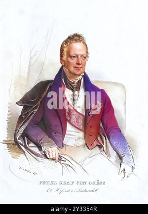 Johann Peter II. Graf von Goess, Freiherr zu Karlsberg und Moosburg geb. 8. Februar 1774 in Florenz. 11. Juli 1846 in Wien, war ein Angehöriger Stockfoto