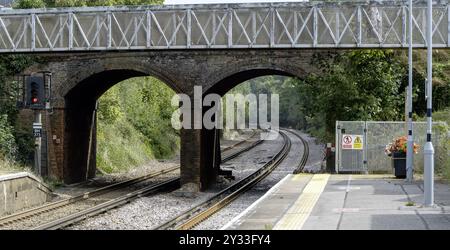 Bahnhof New Milton, New Milton, Hampshire, England, Großbritannien Stockfoto