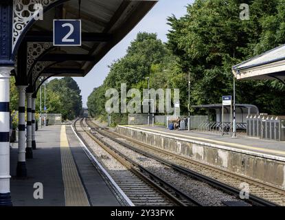 Bahnhof New Milton, New Milton, Hampshire, England, Großbritannien Stockfoto