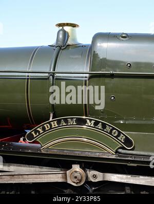 GWR Manor Class Lokomotive Nr. 7827 Lydham Manor am Bahnhof Kingswear an der Dartmouth Steam Railway/ Stockfoto