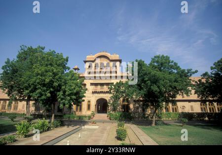 Das Lalgarh Palace Hotel in der Stadt Bikaner in der Provinz Rajasthan in Indien. Indien, Jaisalmer, Januar 1998 Stockfoto