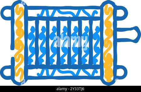 Generator Wasserstoff Symbol Kritzelillustration Stock Vektor