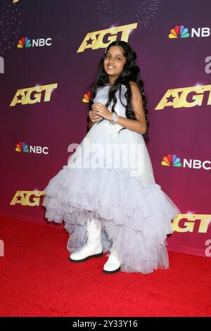 Pasadena, USA. September 2024. LOS ANGELES - 11. SEP: Pranysqa Mishra bei der America's Got Talent Live Show Red Carpet im Hotel Dena am 11. September 2024 in Pasadena, CA (Foto: Katrina Jordan/SIPA USA) Credit: SIPA USA/Alamy Live News Stockfoto