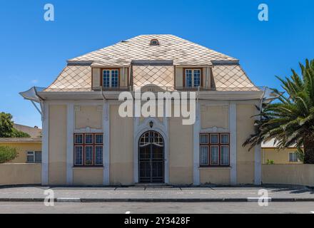 Historisches deutsches Kolonialgebäude, Swakopmund, Erongo Region, Namibia Stockfoto